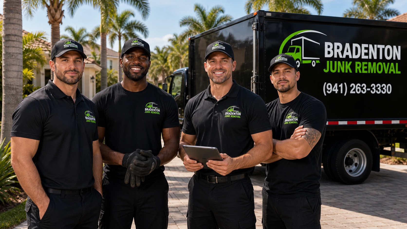 Bradenton Junk Removal crew in uniform ready to serve Manatee County
