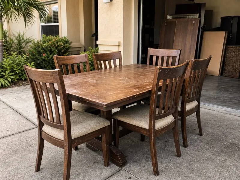 Dining table and chair removal in Bradenton
