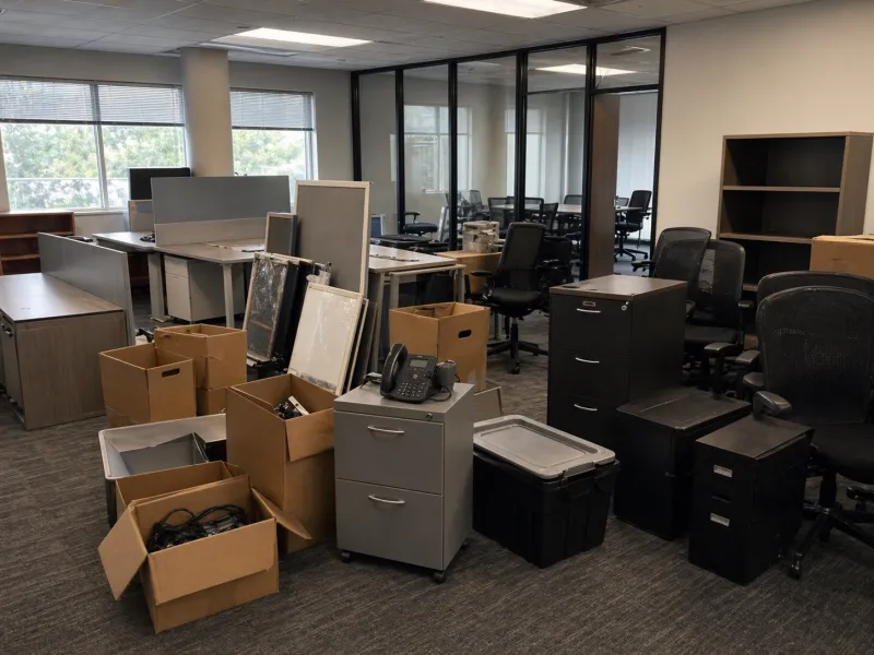 Commercial junk removal — office furniture and equipment