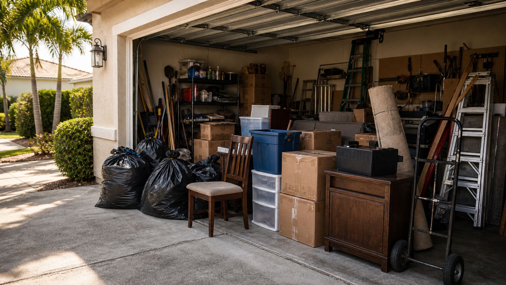 Garage cleanout service in Bradenton FL — professional garage clearing and junk removal